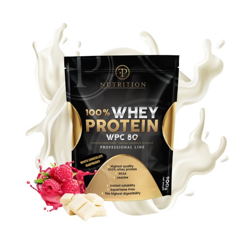WHEY PROTEIN 900 G BIAŁA CZEKOLADA – MALINA